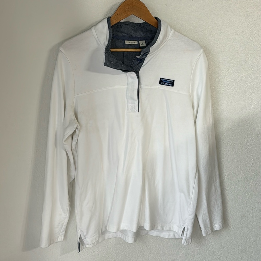 ☀️SALE!!☀️ LL Bean White Rugby Long Sleeve‎